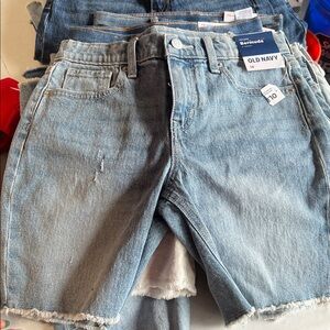Old Navy girl Blue Denim Shorts set of 3